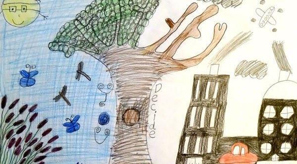 عکس نقاشی هوای آلوده و هوای پاک
