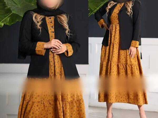 عکس مدل سارافون حریر مشکی