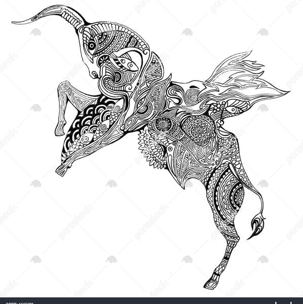 عکس اسب شاخدار بالدار