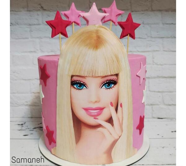 عکس باربی روی کیک