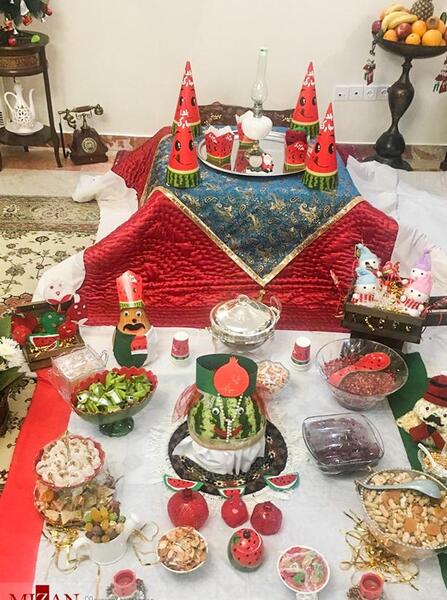 عکس از سفره یلدا