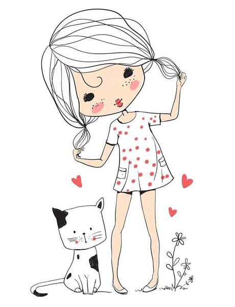 عکس هنری دختر در حال نقاشی