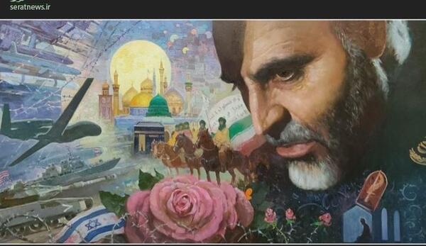 عکس نقاشی چهره سردار سلیمانی