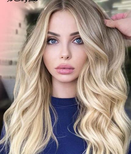 عکس رنگ مو بلوند روشن