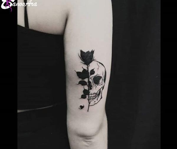 عکس تاتو روی دست اسکلت
