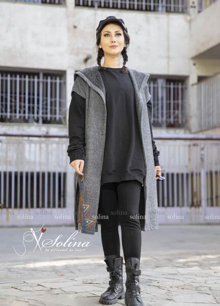 عکس مدل سارافون طوسی زنانه