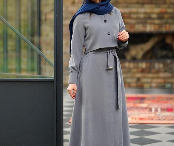 عکس مدل سارافون طوسی زنانه