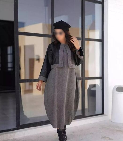 عکس مدل سارافون طوسی زنانه