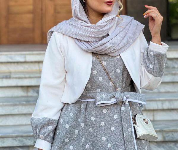 عکس مدل سارافون طوسی زنانه