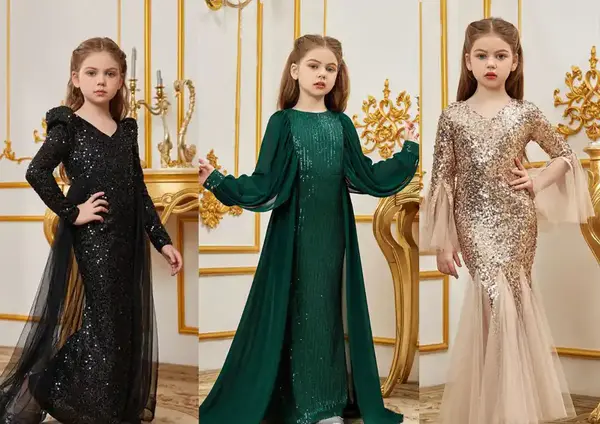 عکس لباس مجلسی دخترانه آستین بلند