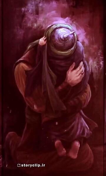 عکس حضرت عباس در آغوش امام حسین