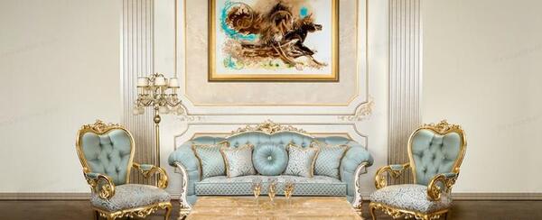 عکس مبل سلطنتی طلایی