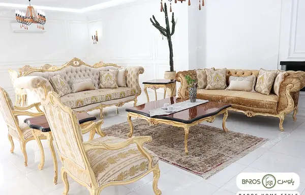 عکس مبل سلطنتی طلایی