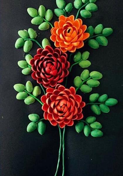 عکس ایده برای کاردستی با پوست آجیل