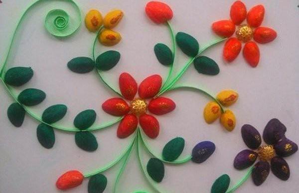 عکس ایده برای کاردستی با پوست آجیل