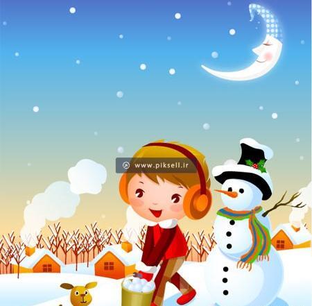 عکس آدم برفی کوچک