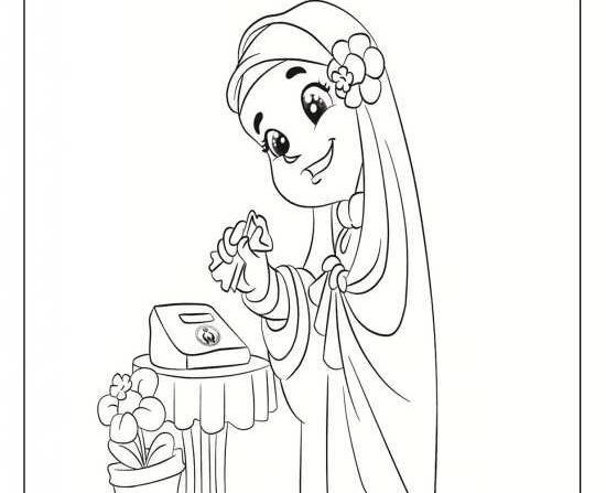 عکس نقاشی حجاب زیبا