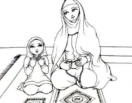 عکس نقاشی حجاب زیبا