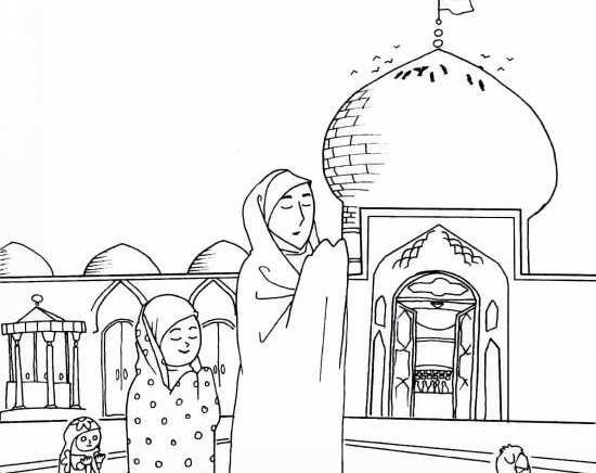 عکس نقاشی حجاب زیبا