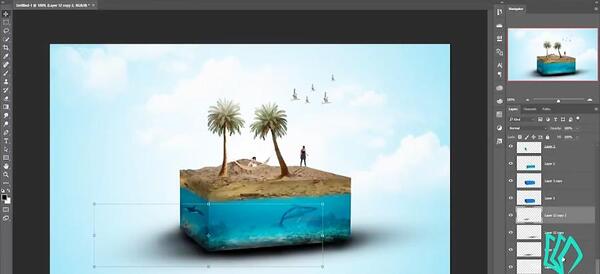 عکس سه بعدی فتوشاپ