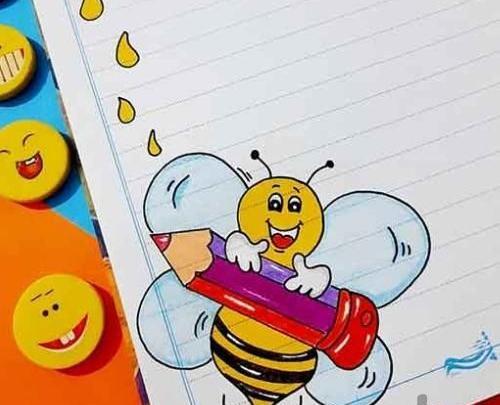عکس نقاشی توی دفتر
