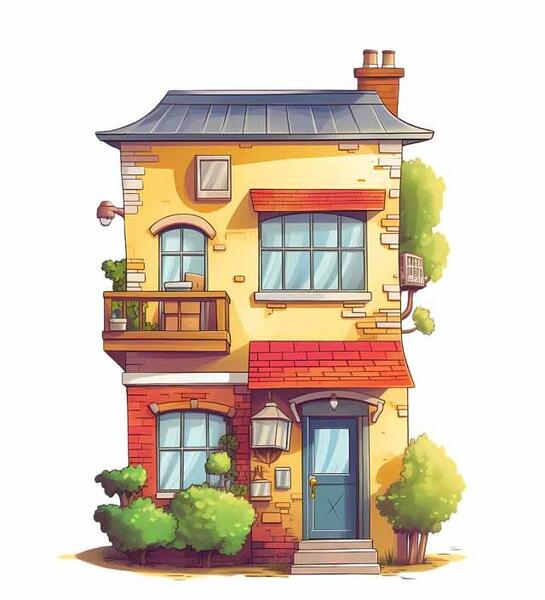 عکس ساختمان کارتونی