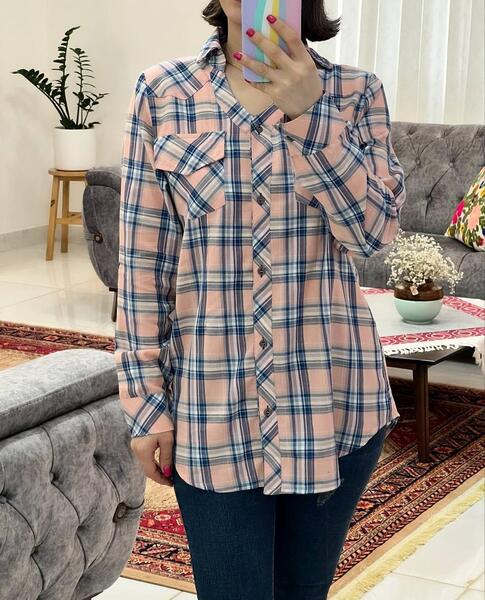 عکس شومیز چهارخونه دخترانه