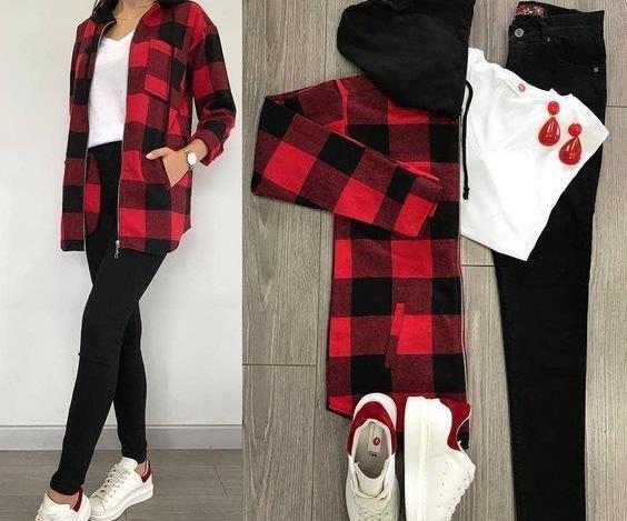 عکس شومیز چهارخونه دخترانه