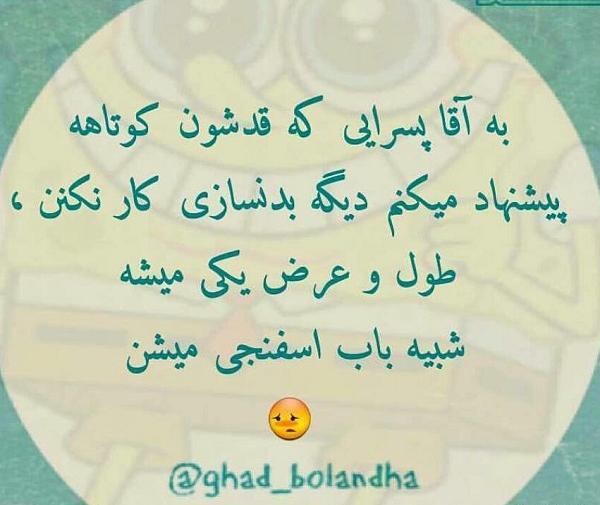 عکس نوشته قد کوتاه ها