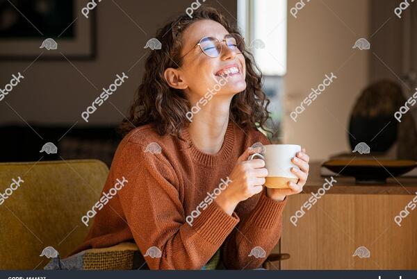 عکس زن قهوه