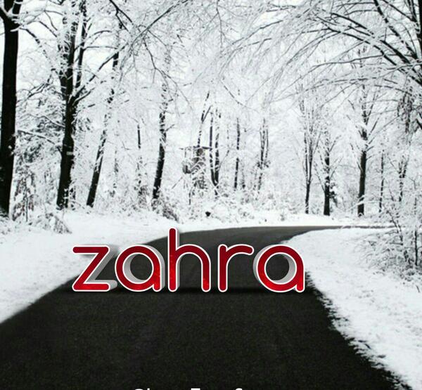 عکس اسم زهرا لاتین