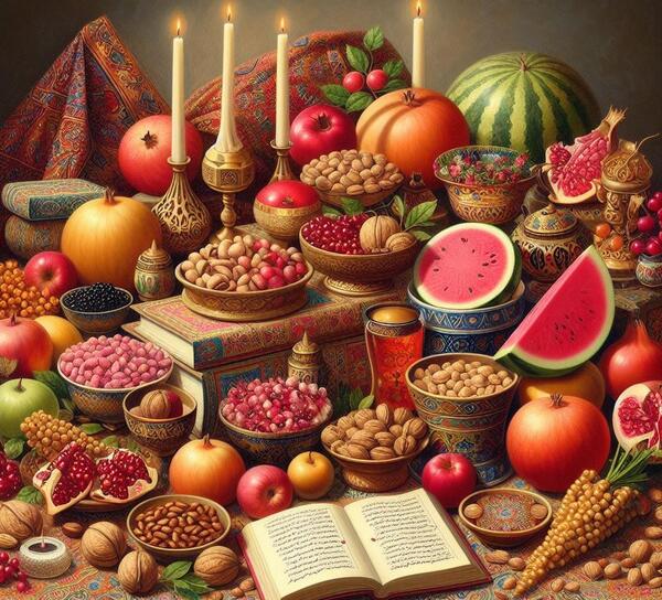 عکس ایده شب یلدا برای کافی شاپ