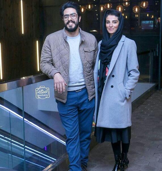 عکس خسرو شکیبایی با همسرش