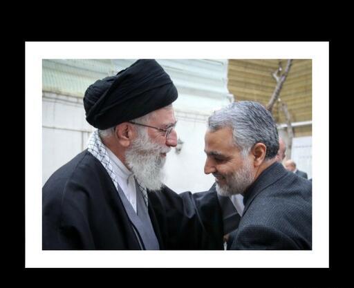 عکس قاسم سلیمانی با رهبر