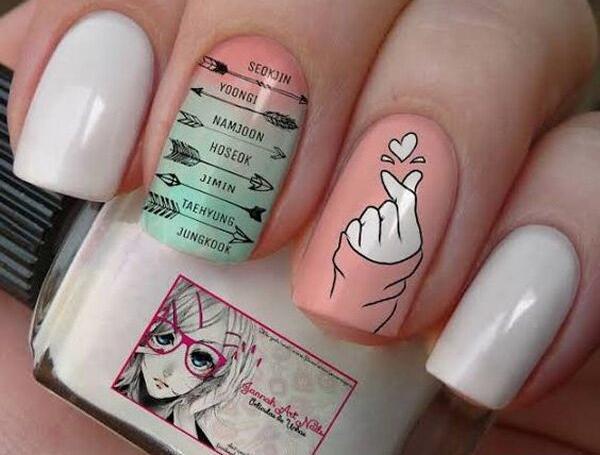 عکس ژل ناخن بی تی اس