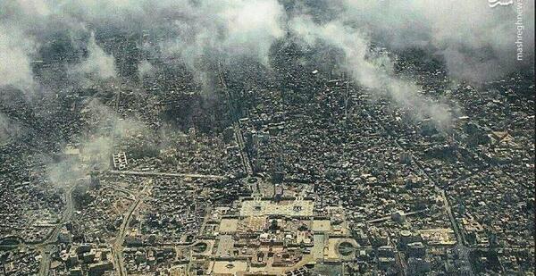 عکس هوایی حرم امام خمینی