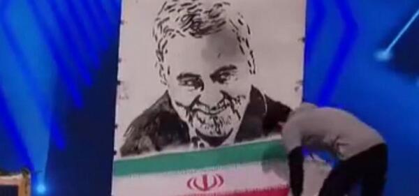 عکس نقاشی چهره قاسم سلیمانی در عصر جدید