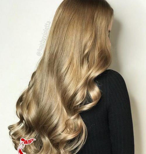 عکس رنگ مو عسلی روشن