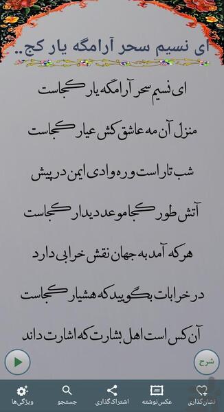عکس کتاب غزلیات حافظ