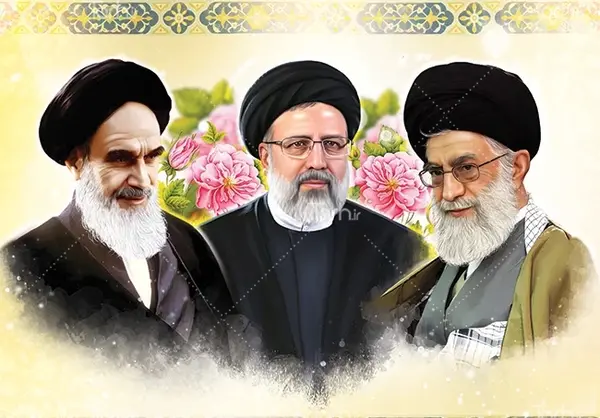 عکس رهبری و رئیسی