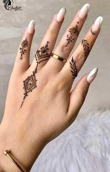 عکس حنا هندی روی دست