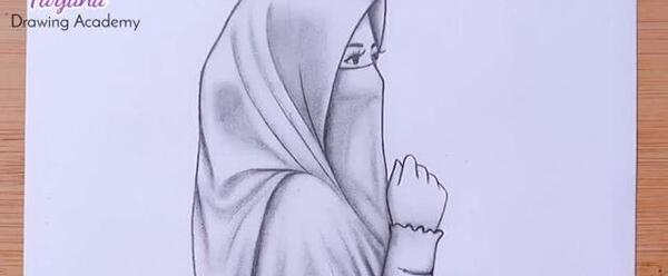 عکس نقاشی دختر صورت ساده