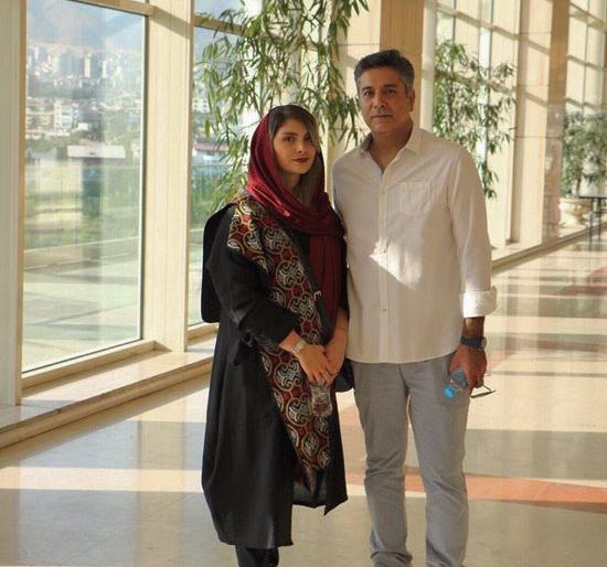 عکس حمیدرضا پگاه با زنش