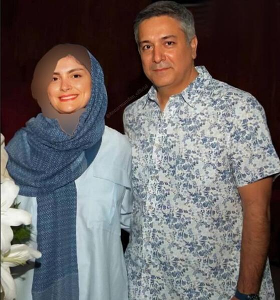 عکس حمیدرضا پگاه با زنش