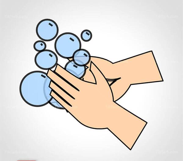 عکس کارتونی شستن دست