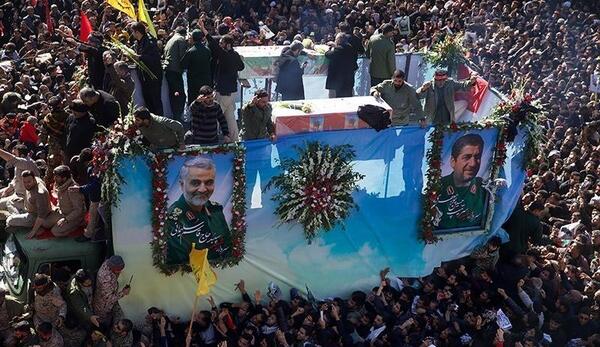 عکس جنازه ی شهید سلیمانی