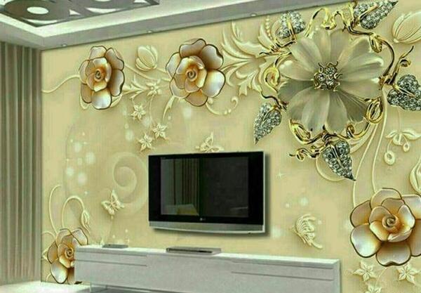 عکس کاغذ دیواری نصب شده