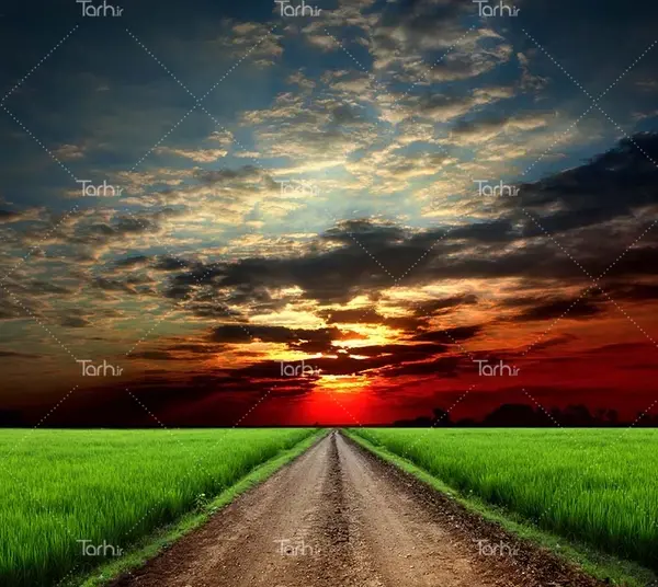 عکس پروفایل جاده غروب