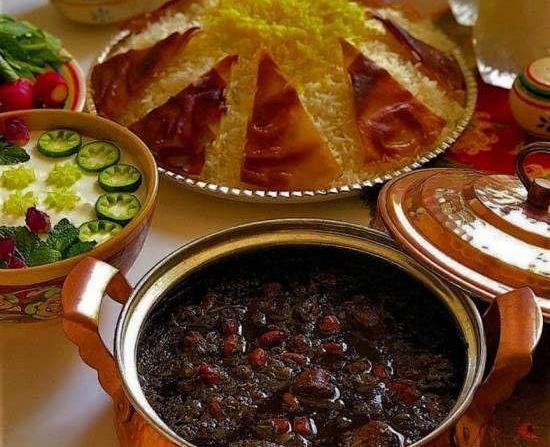 عکس سفره قورمه سبزی