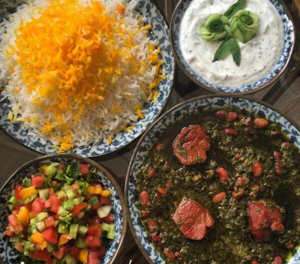 عکس سفره قورمه سبزی